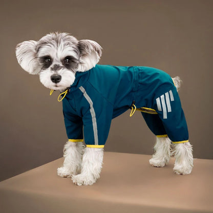Îmbrăcăminte impermeabilă pentru animale de companie Pelerină de ploaie pentru câini din PU cu glugă pentru câini mici, mijlocii, pisici, jachetă pentru chihuahua, hanorac, pudel, pug, salopetă