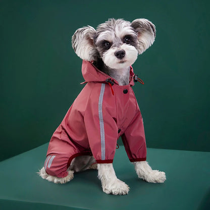 Îmbrăcăminte impermeabilă pentru animale de companie Pelerină de ploaie pentru câini din PU cu glugă pentru câini mici, mijlocii, pisici, jachetă pentru chihuahua, hanorac, pudel, pug, salopetă