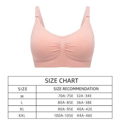 Sutien pentru alăptare - Sutien de maternitate dintr-o bucată - Sutien confortabil fără căptușire Respirabil