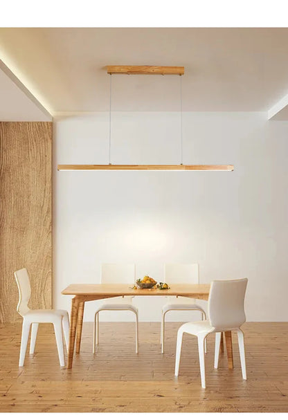 Candelabru suspendat model lemn -  minimalist - Iluminat Led