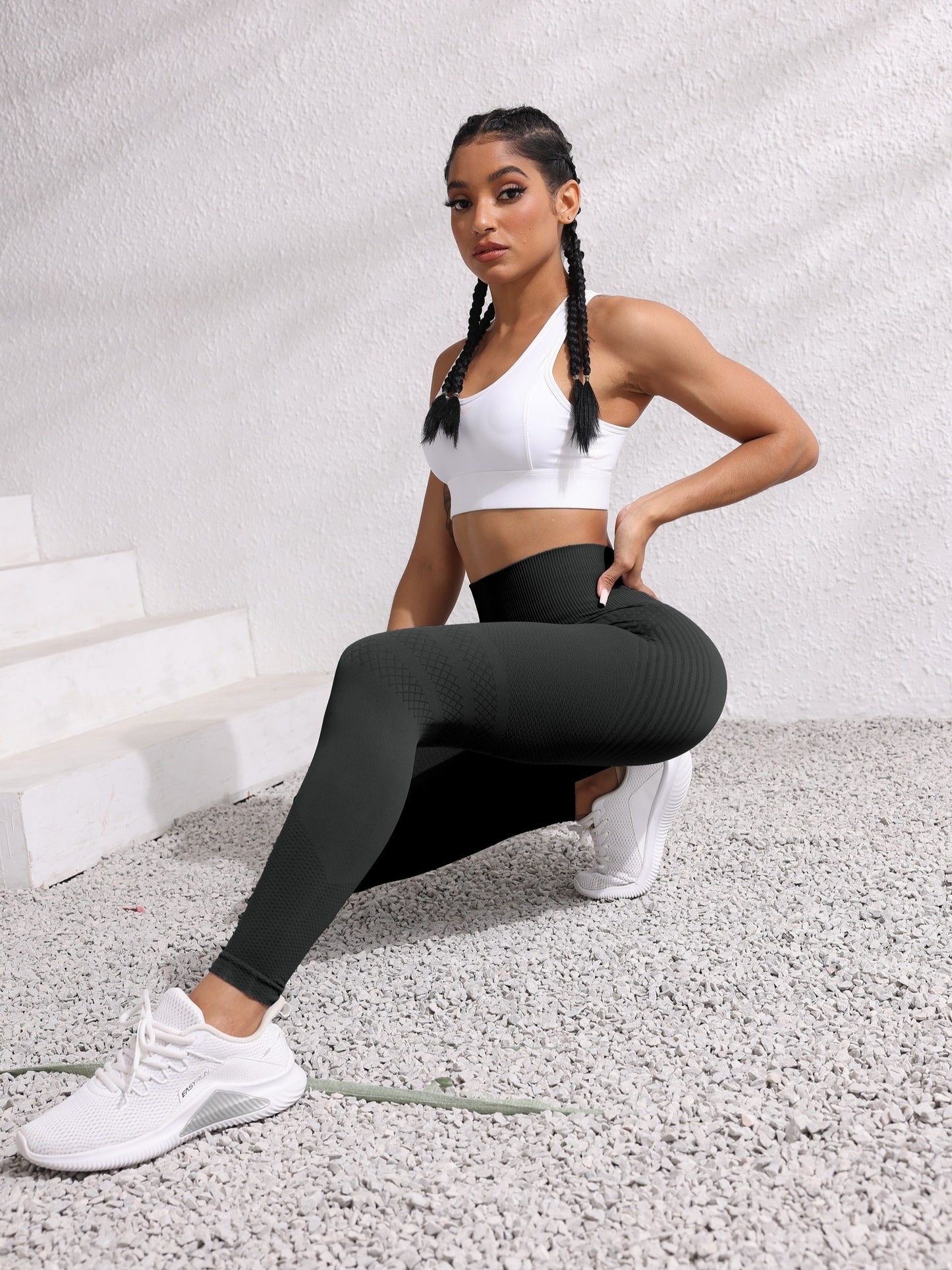 Women's High-Waisted Seamless Sports Leggings, Slimming Tummy Control Athletic Pants For Gym, Running, Yoga - Multi-Color, High Elasticity for fall & winter